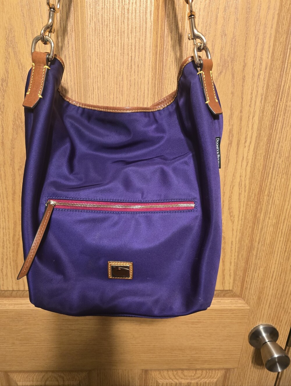Dooney & Bourke Purple Nylon  Bag And Matching Wallet